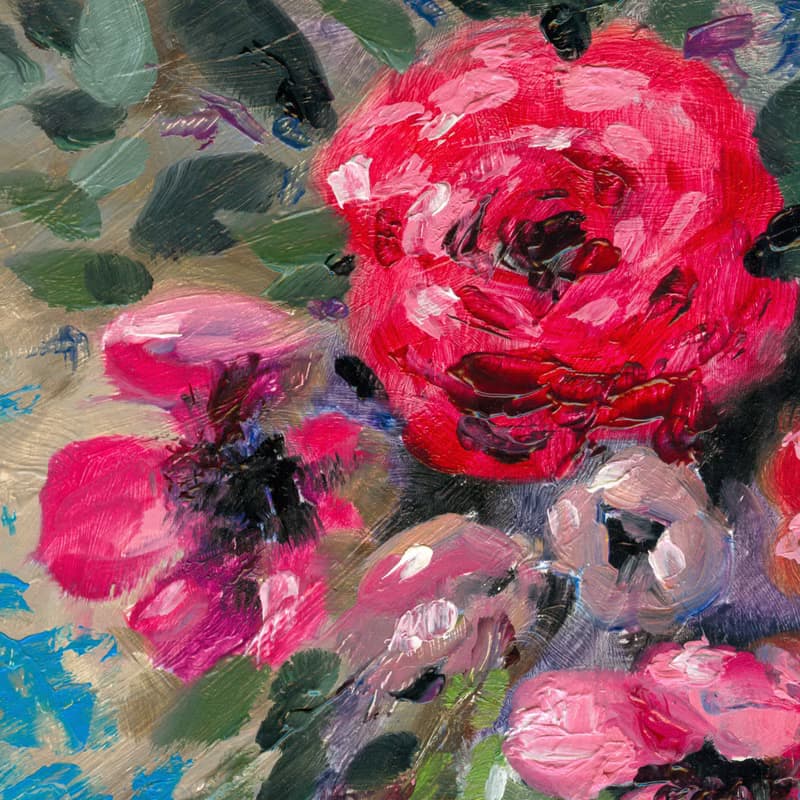 Original artwork - Bright flower bouquet - hand painted oil painting