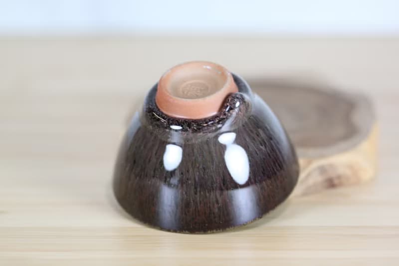 【送禮好物】45ml 天目釉淚 中式小茶杯 鶯歌名家葉敏祥作品
