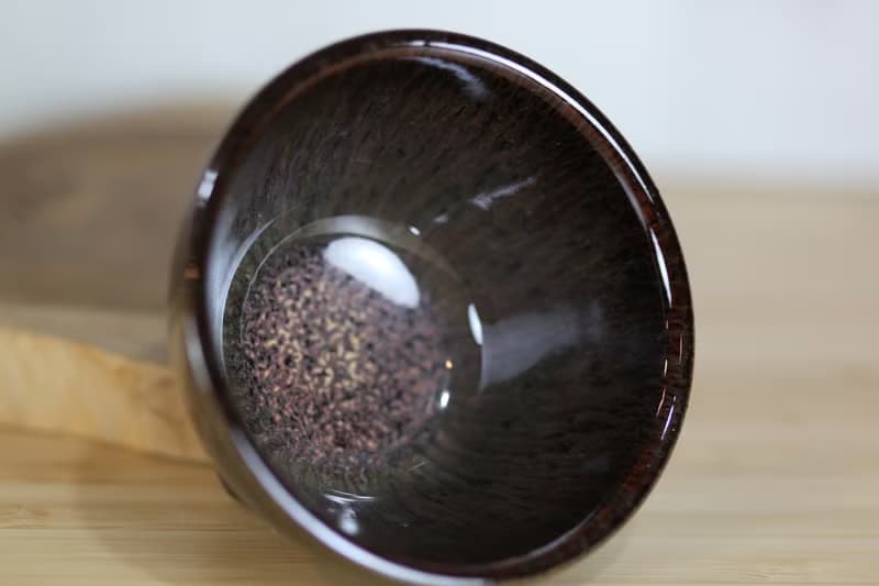 【送禮好物】45ml 天目釉淚 中式小茶杯 鶯歌名家葉敏祥作品