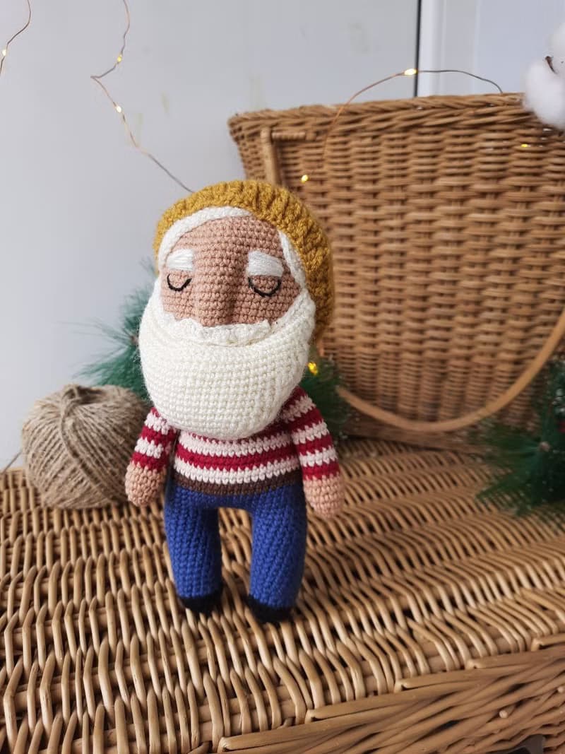 Sailor white beard plush soft gift for a boy for the holiday. Christmas gift