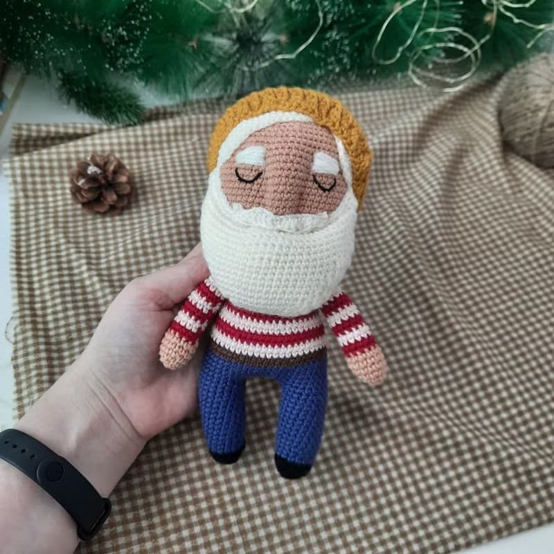 Sailor white beard plush soft gift for a boy for the holiday. Christmas gift