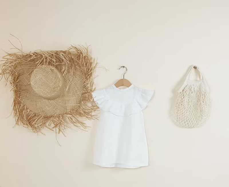 Natural linen dress, dresses for girl, Easter baby dress, summer baby dresses