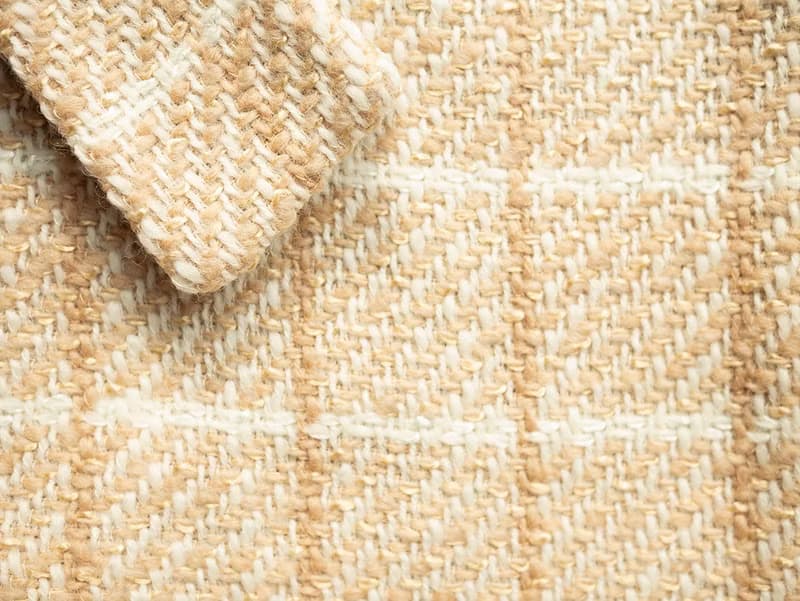 AMBER 系列 - 暮砂 * 米色 混織毛料 圍巾 連帽圍巾