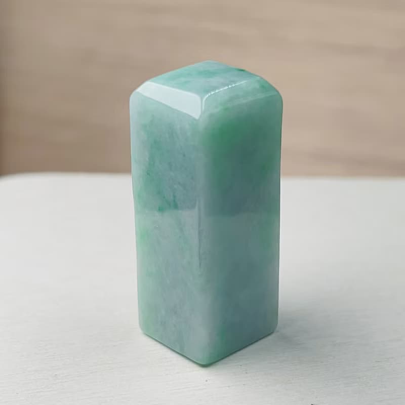 飄陽綠翡翠印章 | 天然緬甸玉A貨翡翠 | 送禮