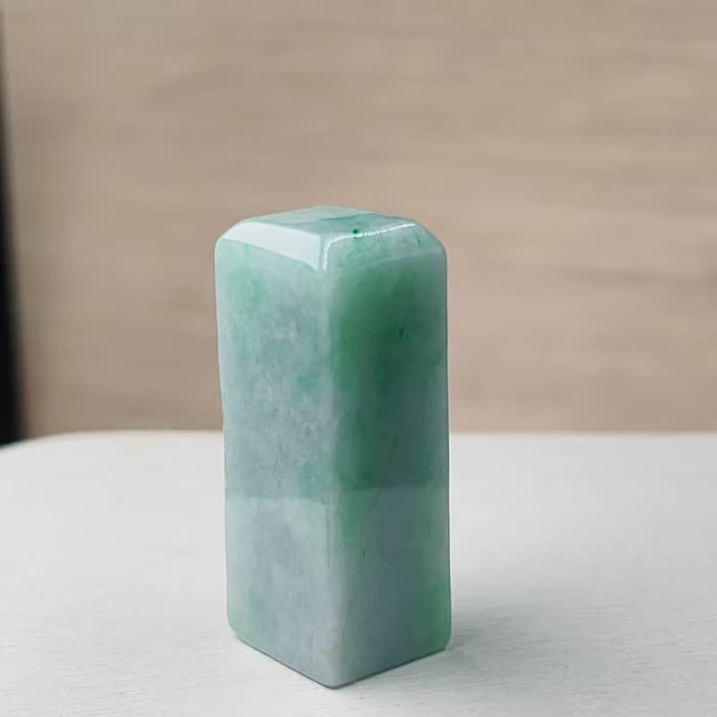 飄陽綠翡翠印章 | 天然緬甸玉A貨翡翠 | 送禮