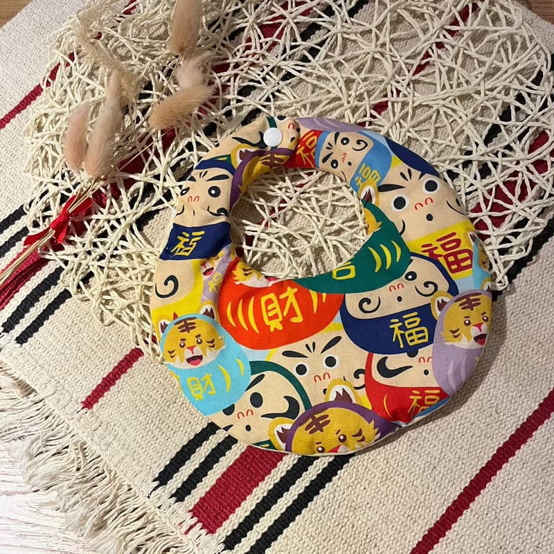 嬰幼兒圍兜兜.六層厚紗.大蛋兜.口水巾.新春派對禮盒組三入組
