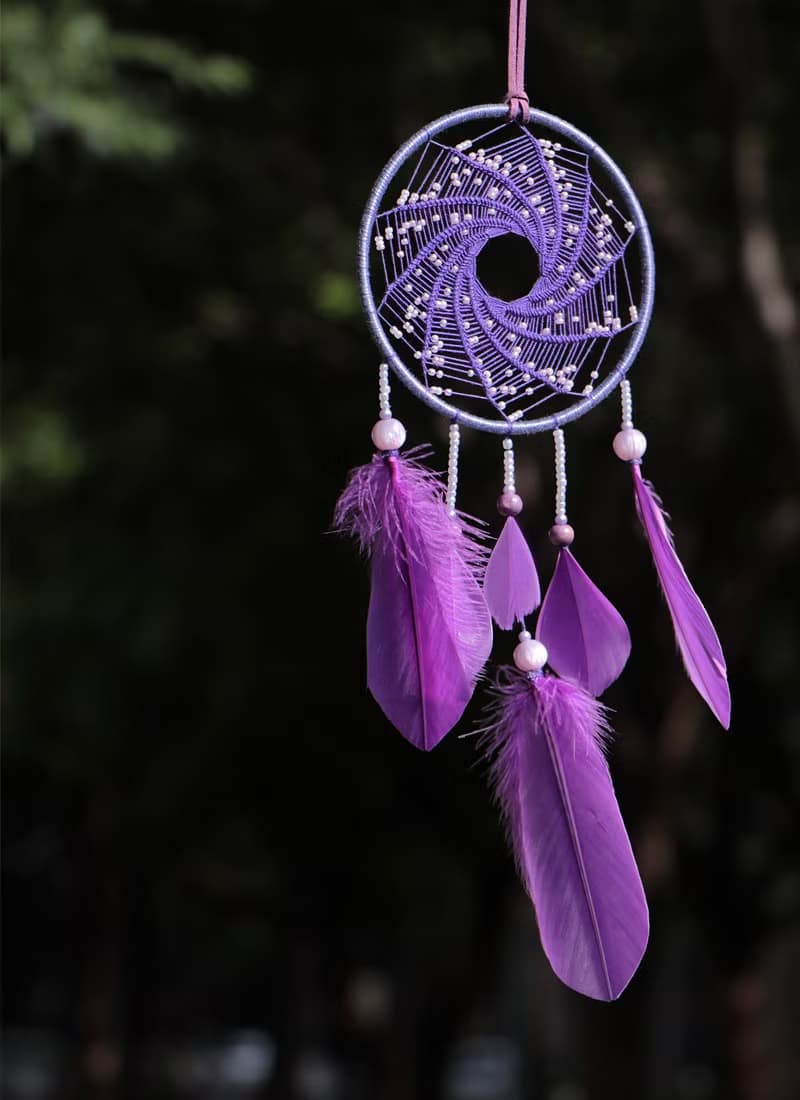 星際軌道丨手工編織 捕夢網 Dreamcatcher-星系紫