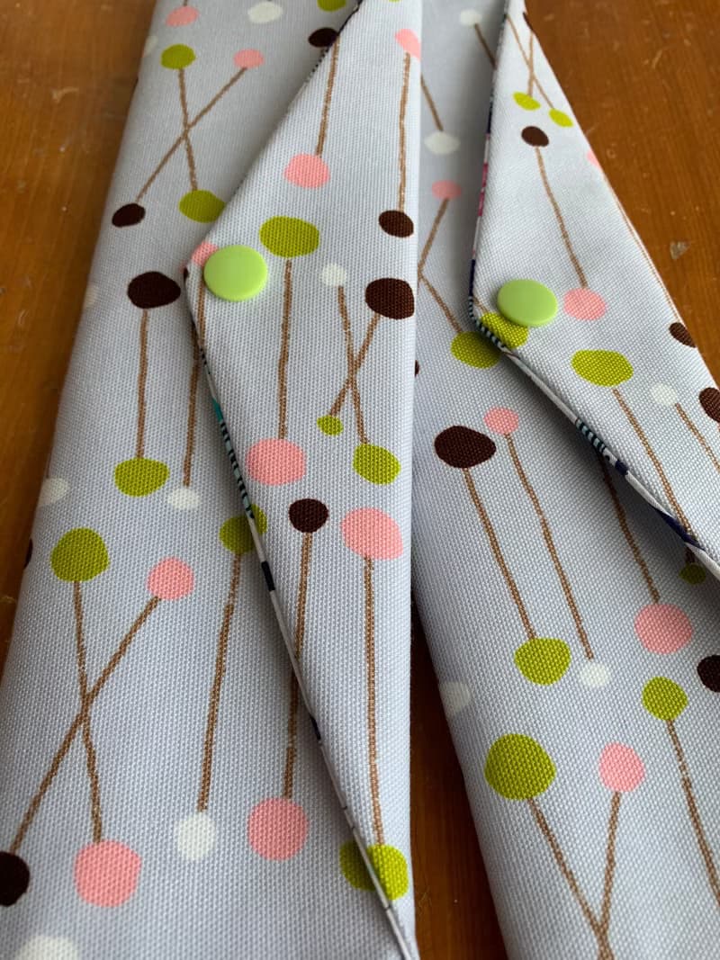 文青風環保筷袋  彩色點點 灰 手作餐具袋.交換禮物.嚴選最