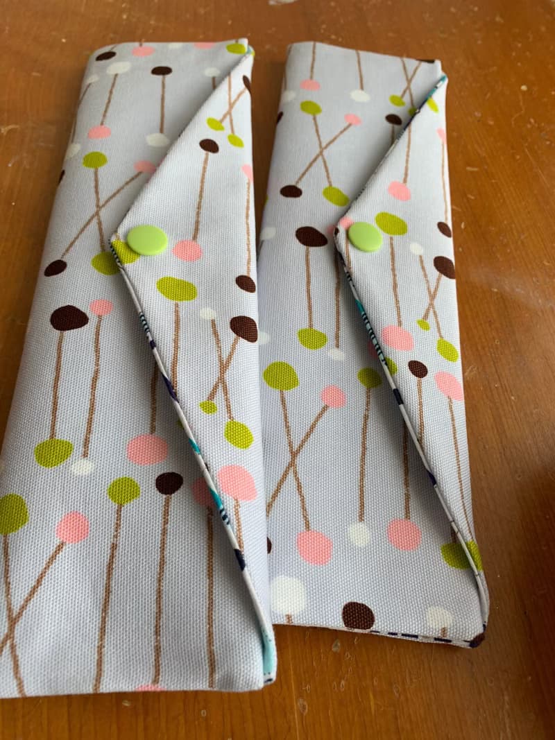 文青風環保筷袋  彩色點點 灰 手作餐具袋.交換禮物.嚴選最