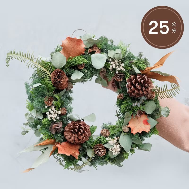 2024 - 木質系雪松聖誕花圈 /聖誕禮物 交換禮物 聖誕節
