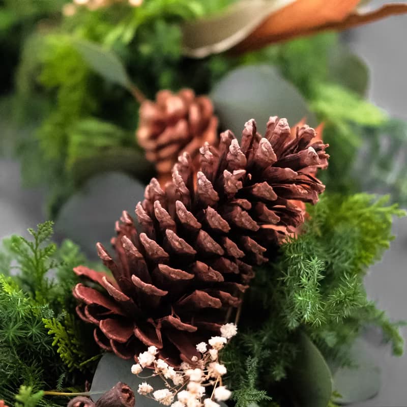 2024 - 木質系雪松聖誕花圈 /聖誕禮物 交換禮物 聖誕節