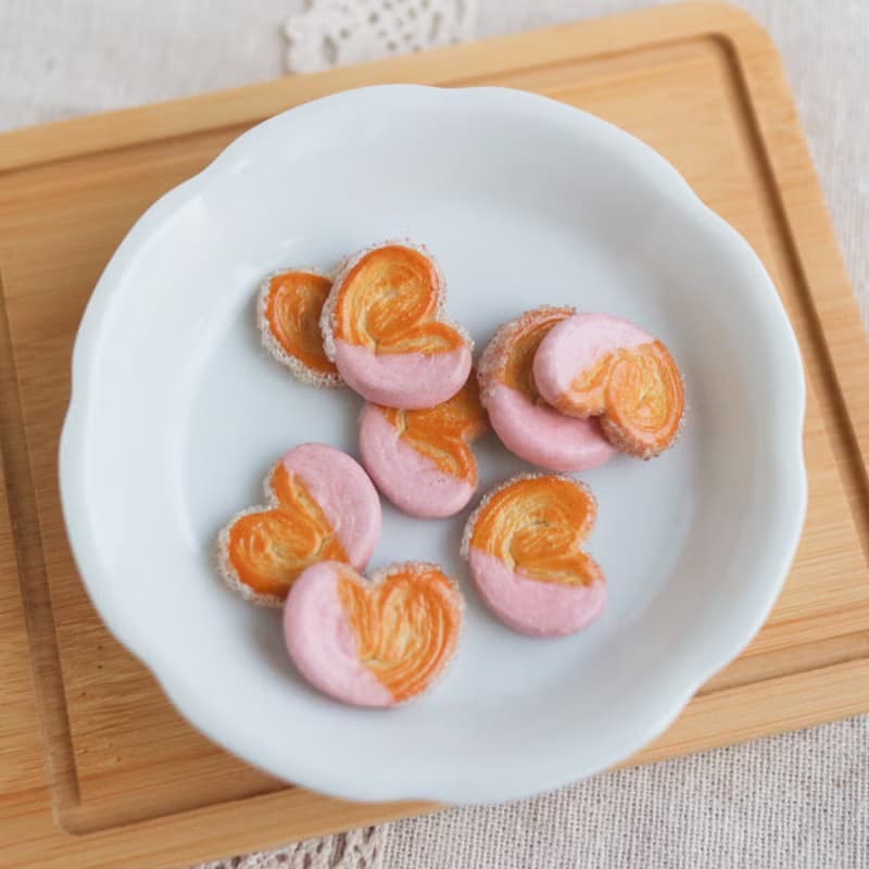 偏心版 草莓巧克力蝴蝶酥 單支 耳環 源氏パイ palmier