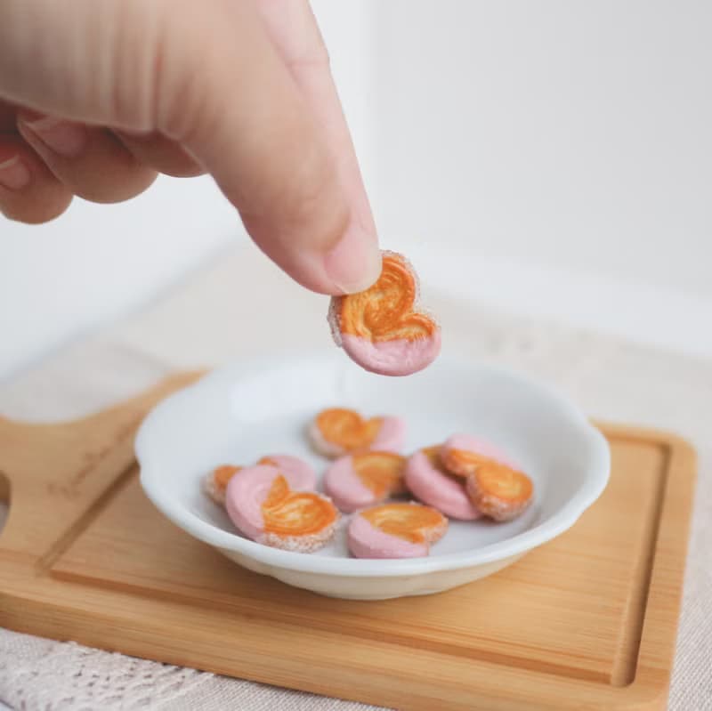 偏心版 草莓巧克力蝴蝶酥 單支 耳環 源氏パイ palmier