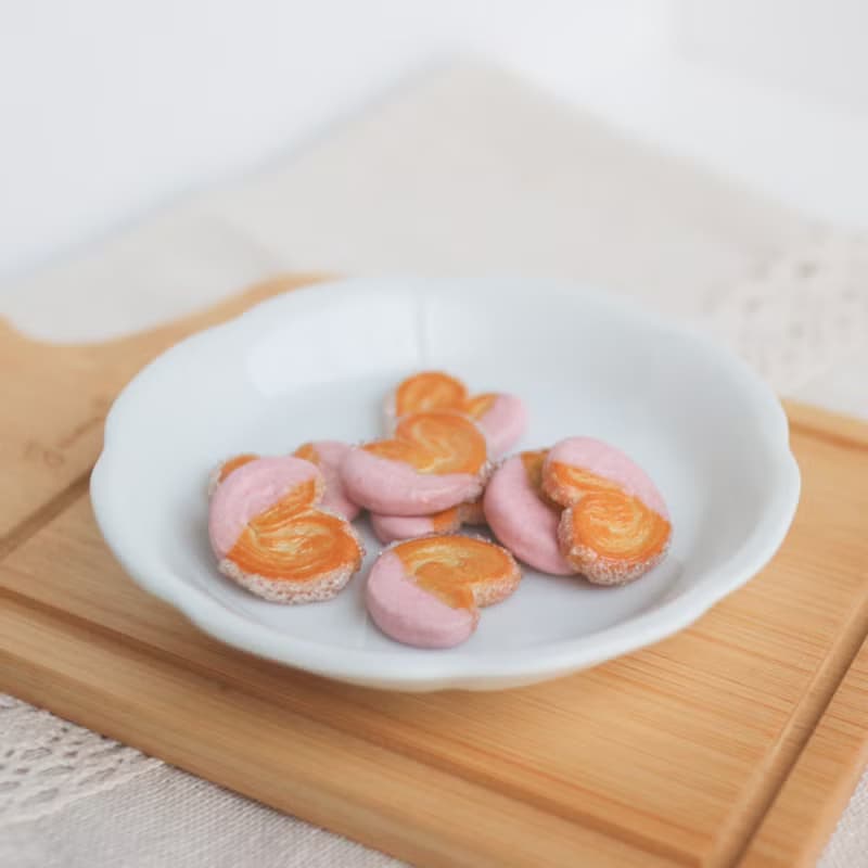 偏心版 草莓巧克力蝴蝶酥 單支 耳環 源氏パイ palmier