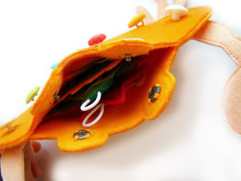 Fishing set from felt, gift for toddler