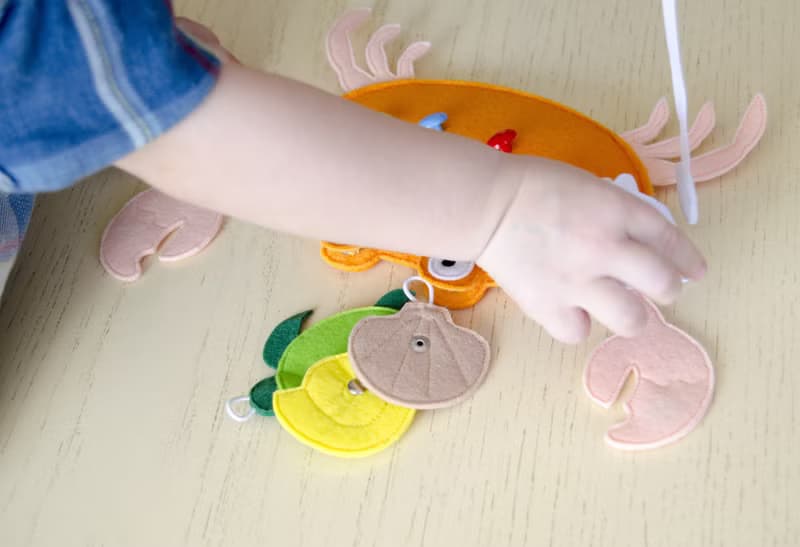 Fishing set from felt, gift for toddler