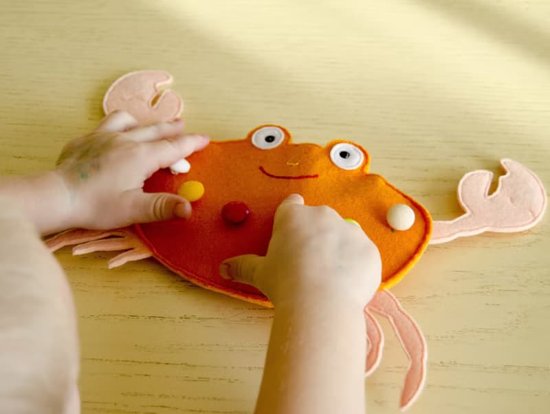 Fishing set from felt, gift for toddler