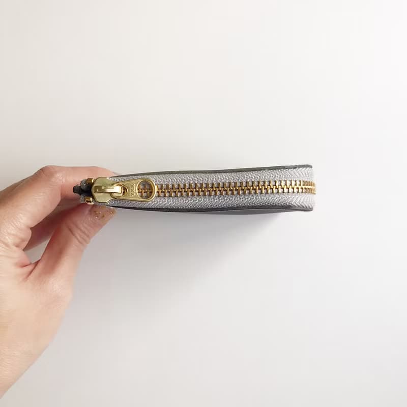 植鞣革萬用零錢包_卡層_湖水綠漸層墨藍