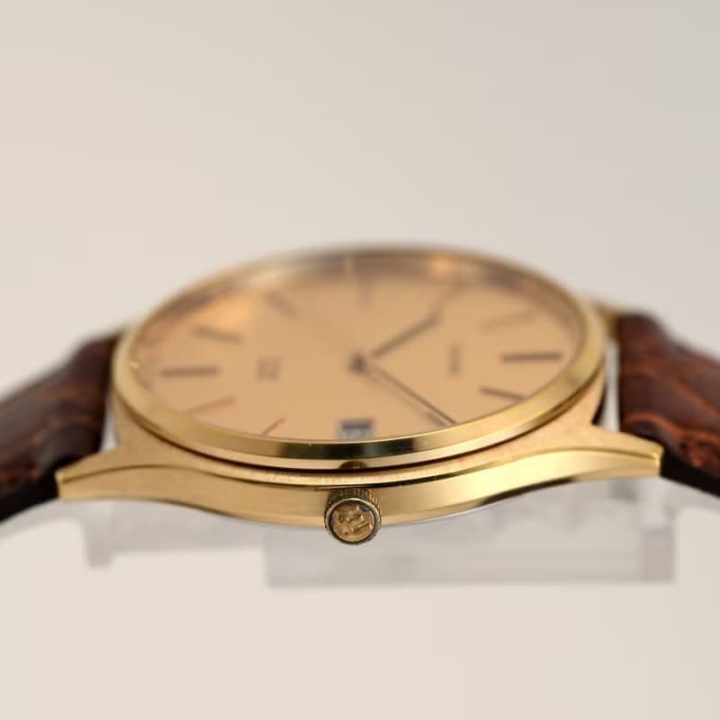 CITIZEN Exceed 34mm メンズ ユニセックス クォーツ腕時計 ゴールド文字盤 ベルト新品 手錶 古董錶 日本直送