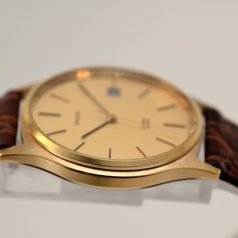 CITIZEN Exceed 34mm メンズ ユニセックス クォーツ腕時計 ゴールド文字盤 ベルト新品 手錶 古董錶 日本直送