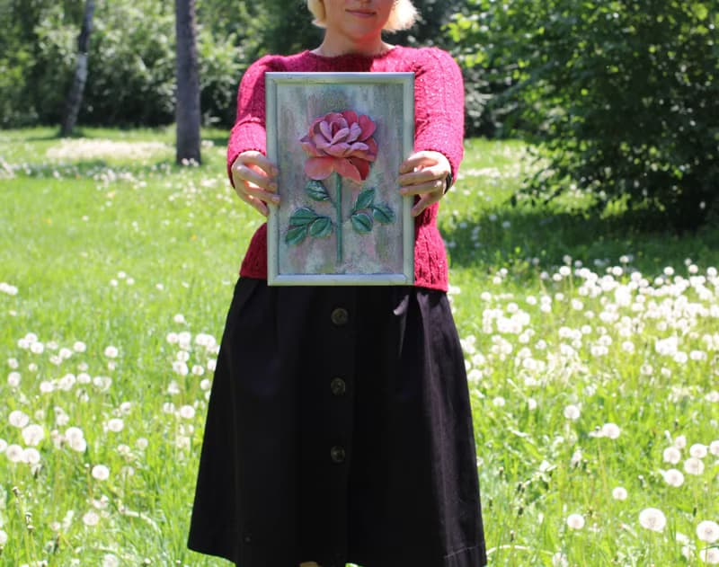 玫瑰 花卉畫 原牆裝飾 極簡主義