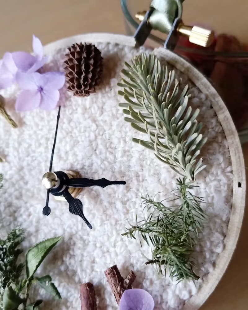 【零廢小品】E05.布框花鐘/乾燥花/亦可選材料包F02.