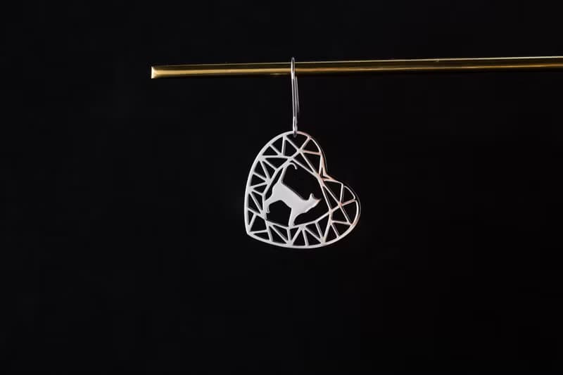 貓咪一號(單邊/一對)耳環-可改夾式-寶石與動物系列