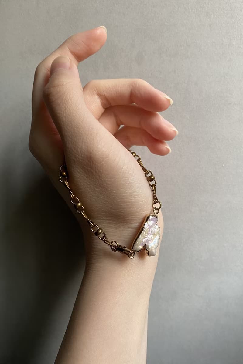 異型珍珠 - 黃銅手鍊