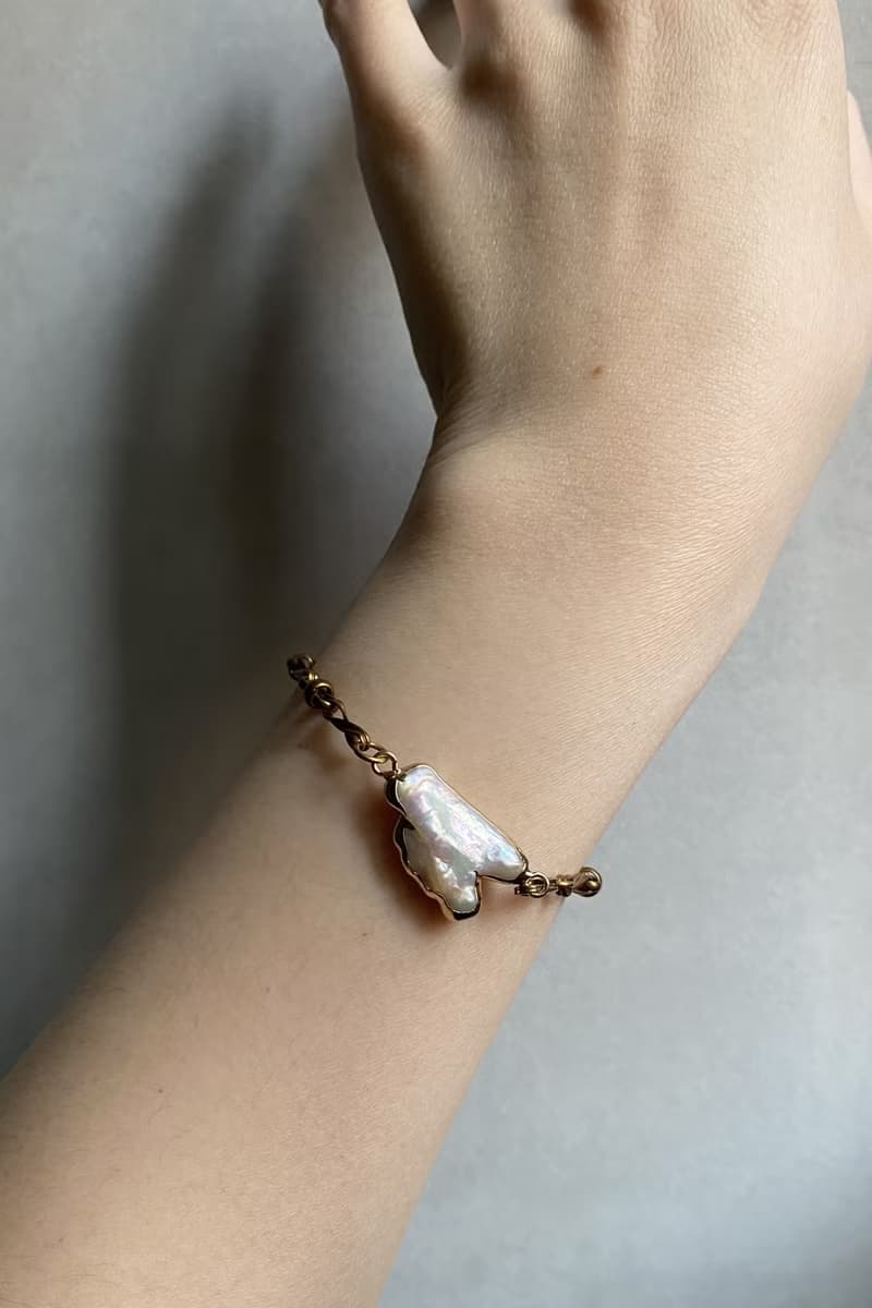 異型珍珠 - 黃銅手鍊