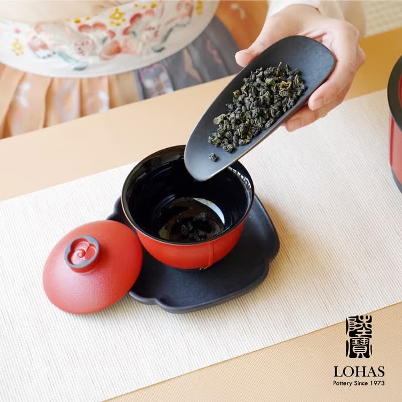 陸寶 福照萬家蓋碗茶組 蓋碗3杯+玻璃茶海+水方 茶具組 茶器