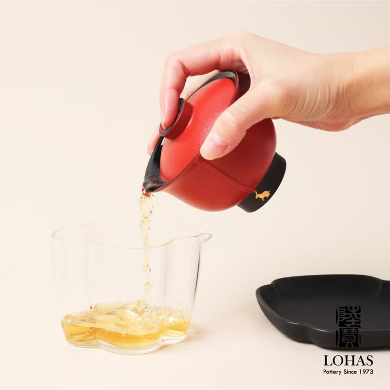 陸寶 福照萬家蓋碗茶組 蓋碗3杯+玻璃茶海+水方 茶具組 茶器