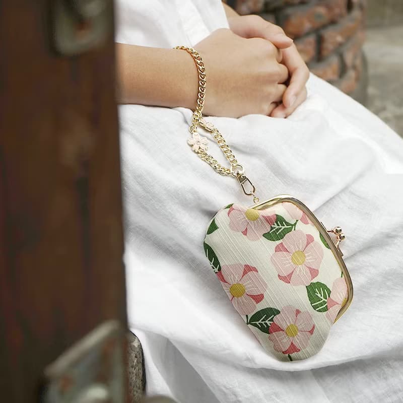 浪漫襲來|風呂敷創意親子收納口金包-敲可愛花水木|零錢包