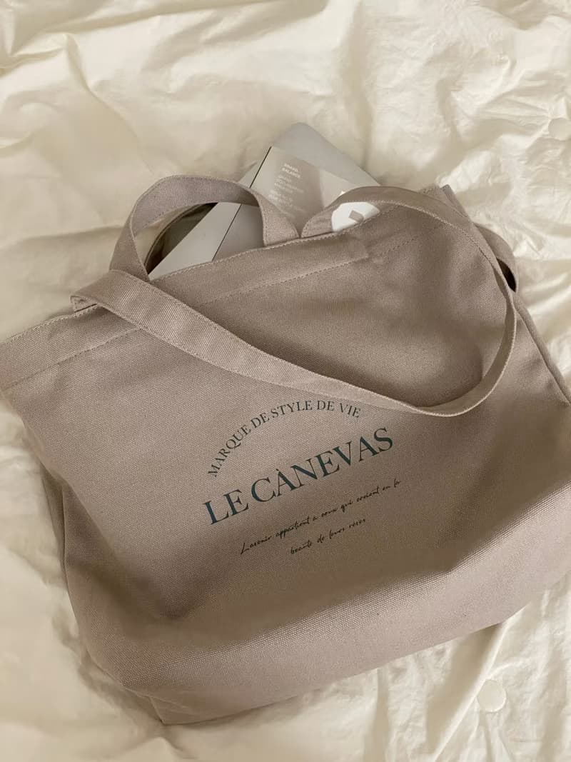 韓國 The Ally | CLAIR ECO BAG | 帆布袋 | 全淺灰 | 環保袋 手