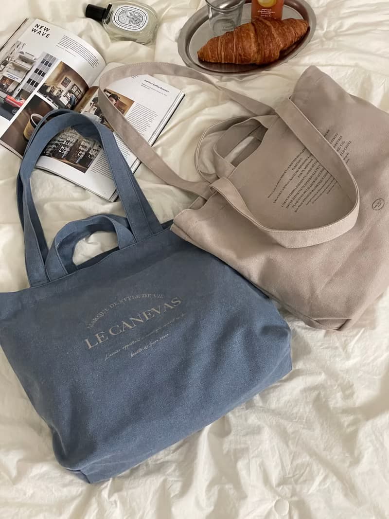 韓國 The Ally | CLAIR ECO BAG | 帆布袋 | 全淺灰 | 環保袋 手