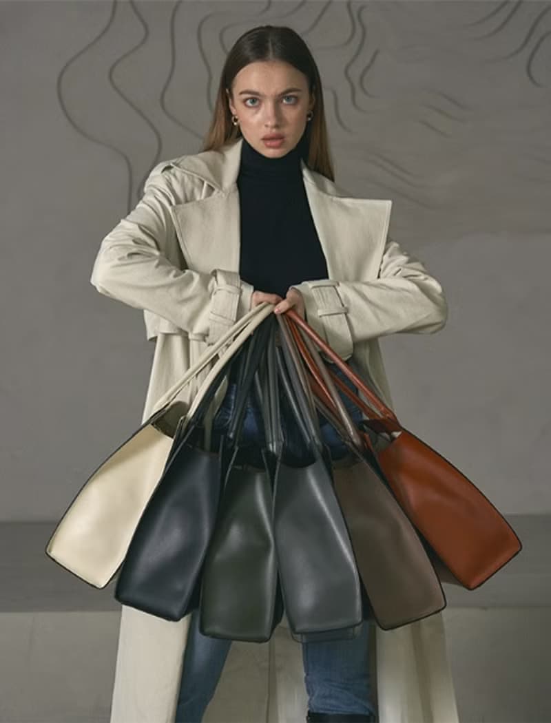 韓國ROSA BAG | 黑色 | 大容量 手袋 單肩包