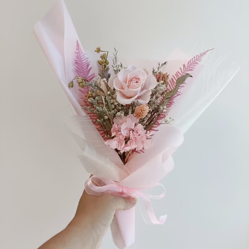 守護妳玫瑰永生乾燥花束 情人節結婚求婚告白捧花生日畢業禮物