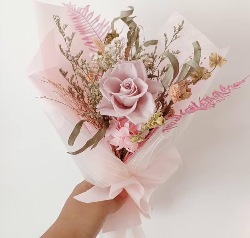 守護妳玫瑰永生乾燥花束 情人節結婚求婚告白捧花生日畢業禮物