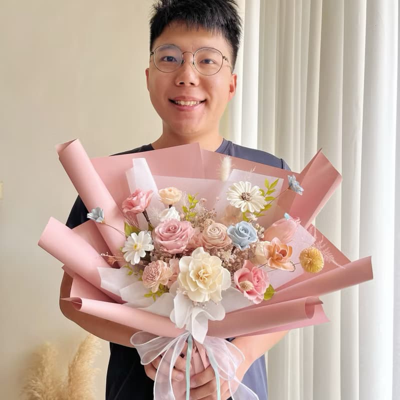 春日 永生大花束  情人節花束