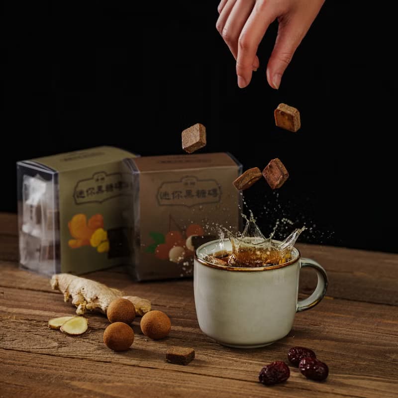 添糖 - 迷你茶磚 桂圓紅棗 Mini Jujube Longan brown sugar cube