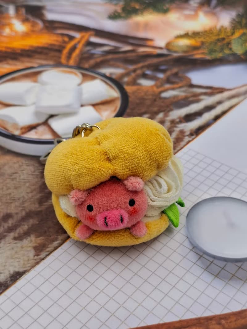 Bucute  小點心泡芙/ 迪亞豬鑰匙圈/慢一點走陪妳的鑰匙圈