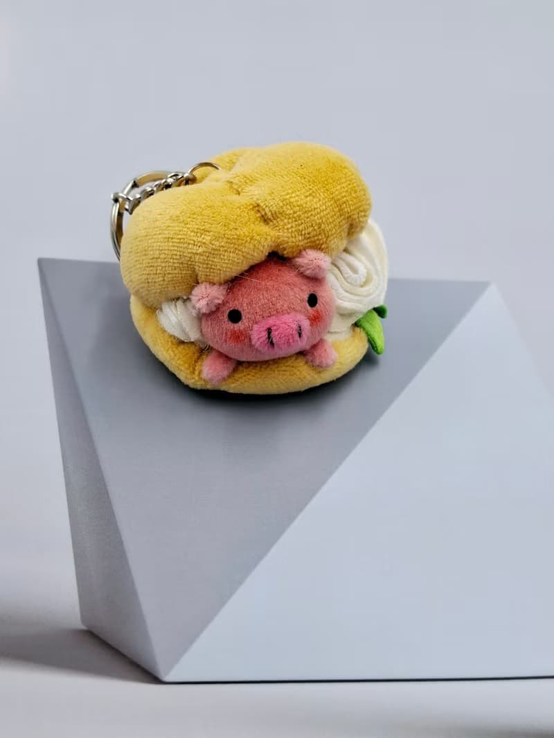 Bucute  小點心泡芙/ 迪亞豬鑰匙圈/慢一點走陪妳的鑰匙圈