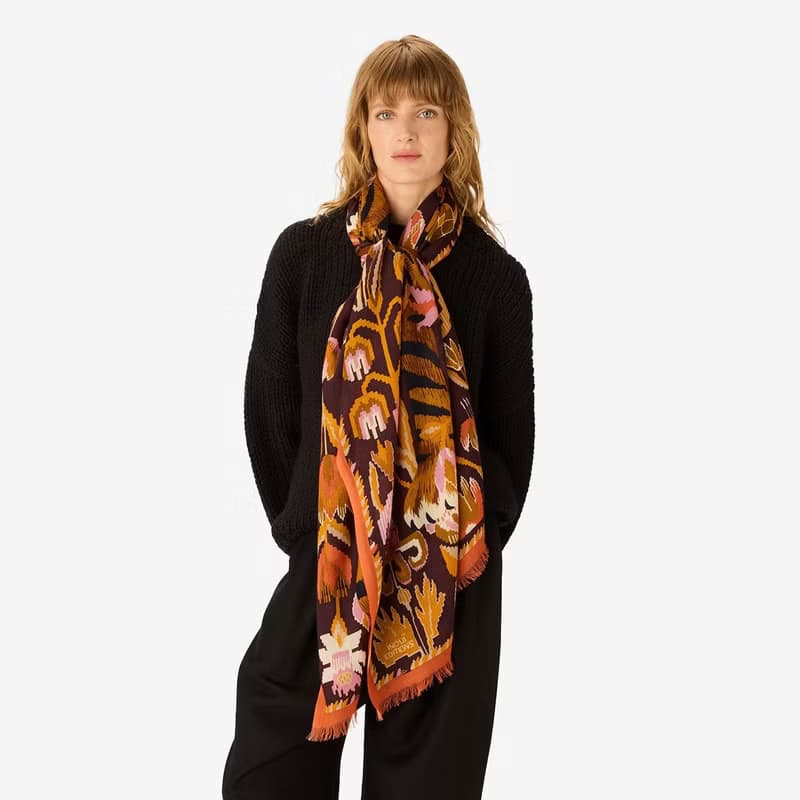 【INOUI EDITIONS】JORGEN 羊毛圍巾70 - 焦糖