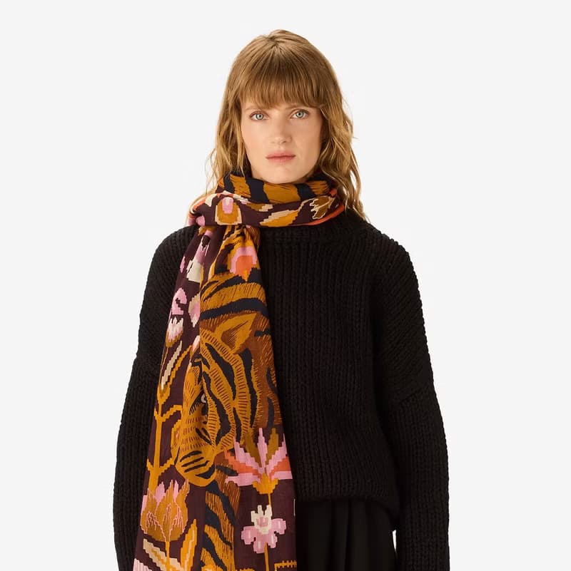 【INOUI EDITIONS】JORGEN 羊毛圍巾70 - 焦糖