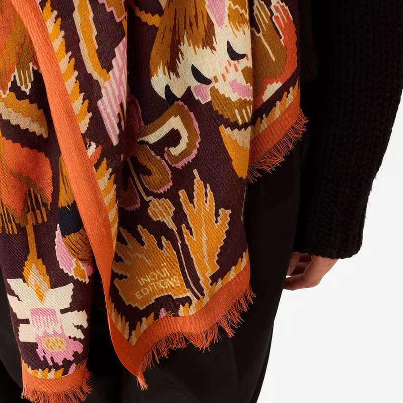 【INOUI EDITIONS】JORGEN 羊毛圍巾70 - 焦糖