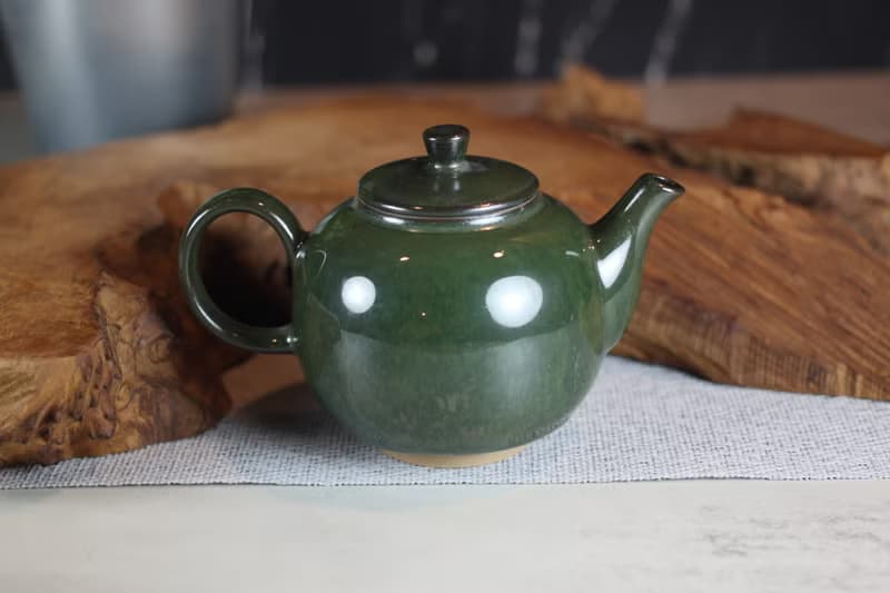 【送禮好物】240ml 墨綠 天目釉 圓滿茶壺 鶯歌名家葉敏祥作品