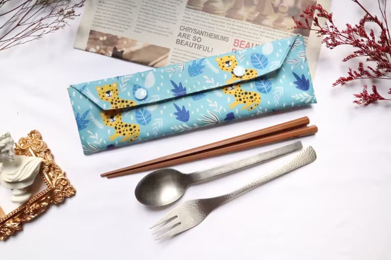 環保餐具袋│防水收納袋:::幾何粉 / 可愛花豹 / 星星