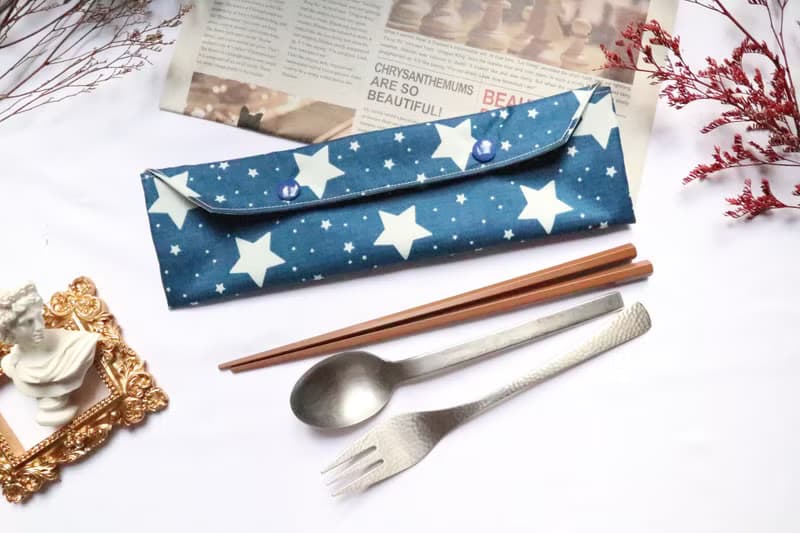 環保餐具袋│防水收納袋:::幾何粉 / 可愛花豹 / 星星