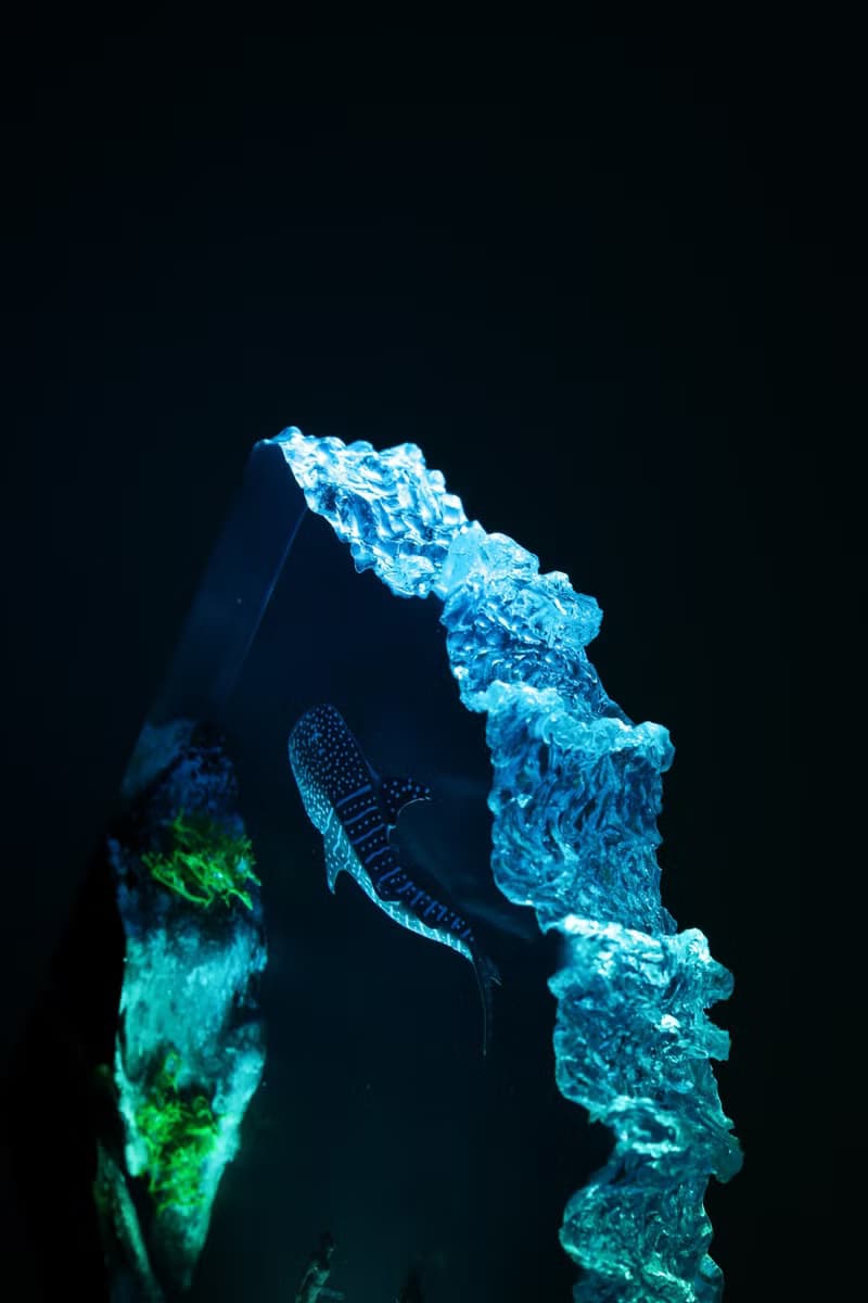 深海豆腐鯊、樹酯實木夜燈、辦公室桌面擺件、居家藝術雕塑、精品