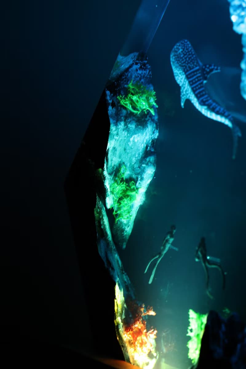 深海豆腐鯊、樹酯實木夜燈、辦公室桌面擺件、居家藝術雕塑、精品