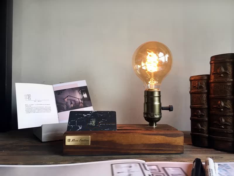 曙MUSE 木頭桌燈 LED 原木 小物 擺飾 燈具 燈泡 燈飾 USB 鎢絲